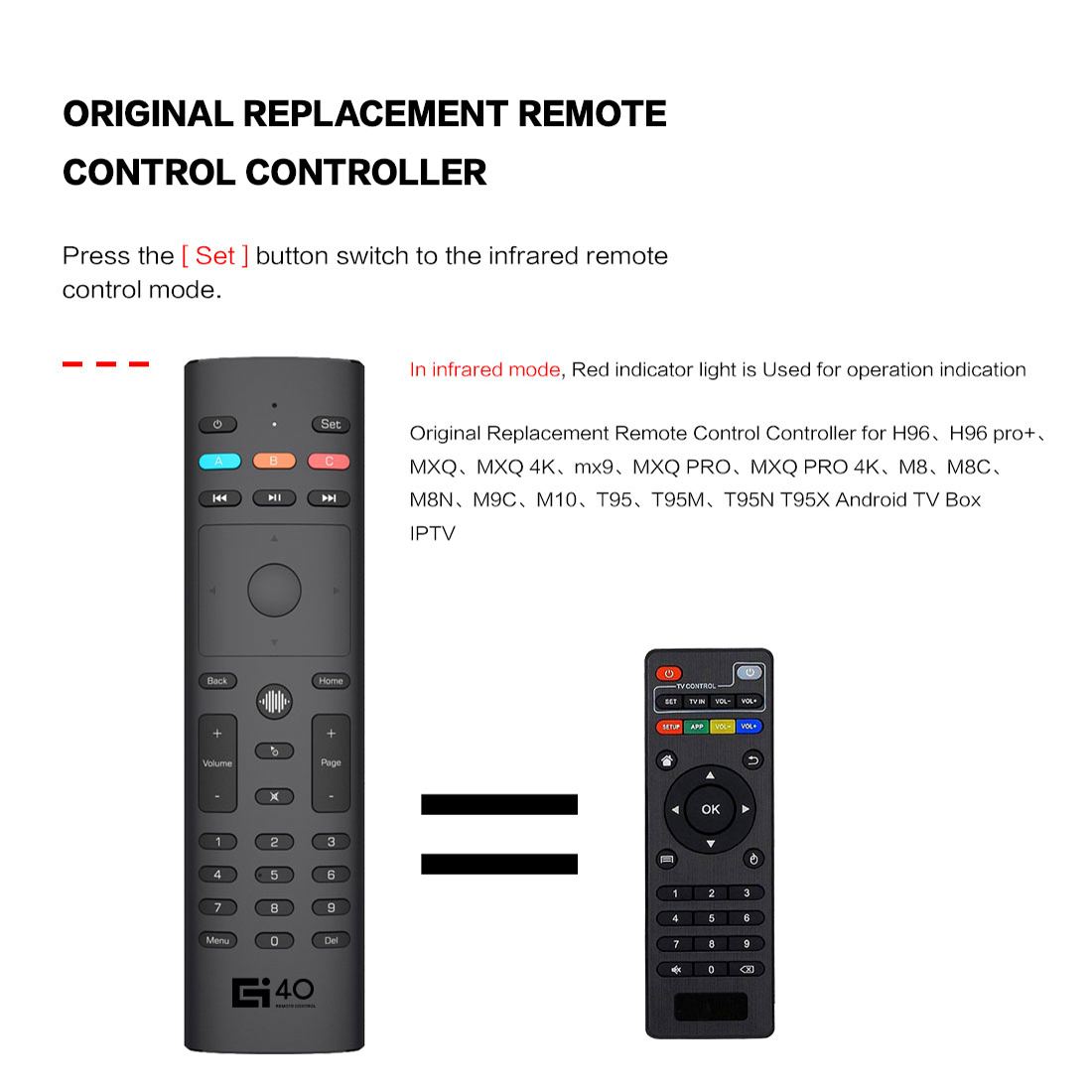 IHOMELIFE Newest G40S voice air mouse Wireless Remote Control IR Learning Smart TV BOX