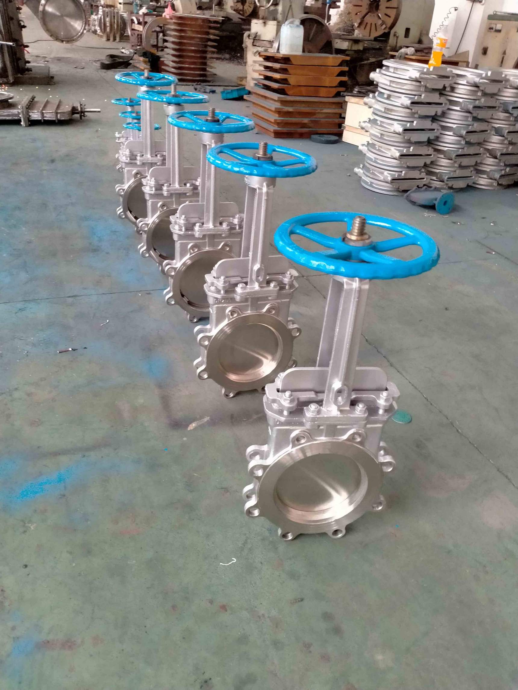 WCB body, stainless steel disc slurry  knife gate valve with hand wheel operation size  4\