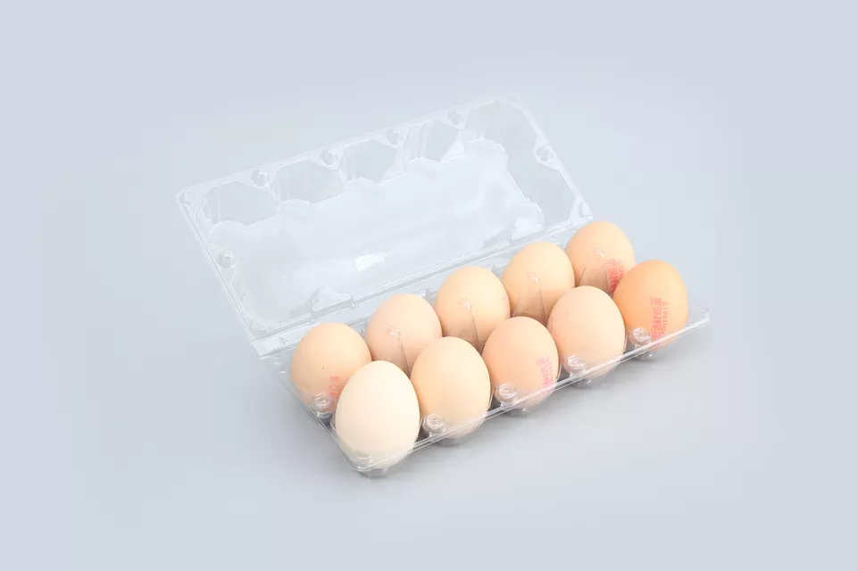 plastic transparent PET 2-holes  egg tray