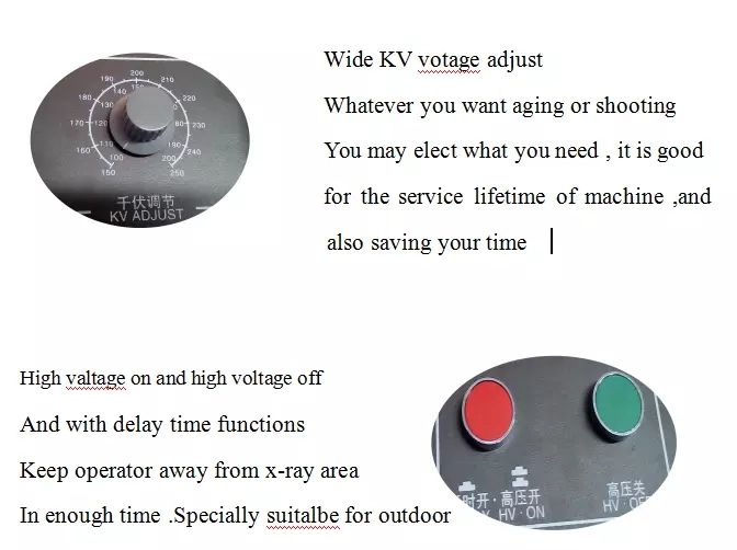 XXG-2505 250KV Dandong ndt portable xray hand held flaw detector for welding test with directional ceramic x ray tube