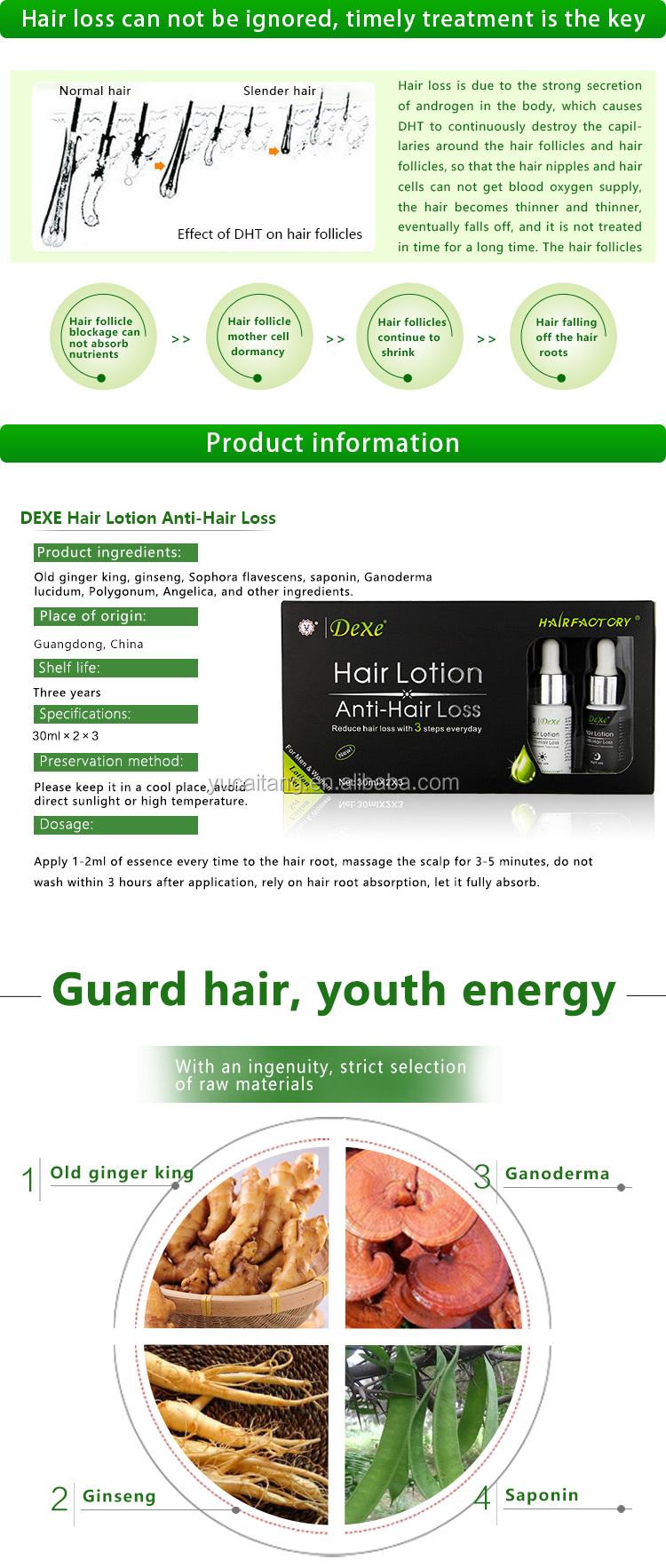Hair grow lotion with chinese 30mlx6 good quality and wholesale price