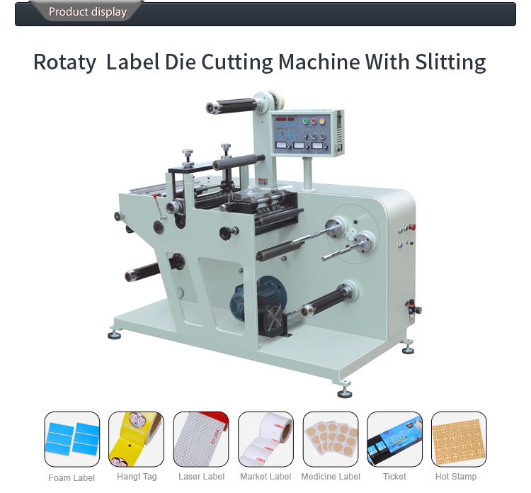 Automatic Rotary Label Die Cutter, Rotary Die Cutting Machine With Slitter
