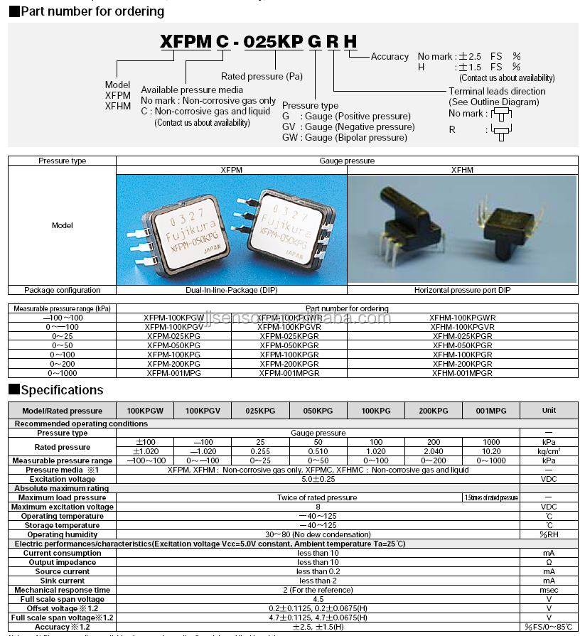 YJJ XFPM-100KPG XFPM-100KPGR XFHM-100KPGR Pressure sensors for pressure switch pneumatic devices