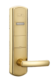 T57/M1 system card hotel rfid card key door lock hotel card reader Brass Made Polished Brass Finish  door lock