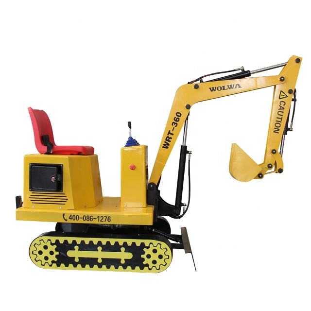 True Coin Operated Games , 360 Degree Mini Digger For Kids Play, Kids Ride On Toy Excavator