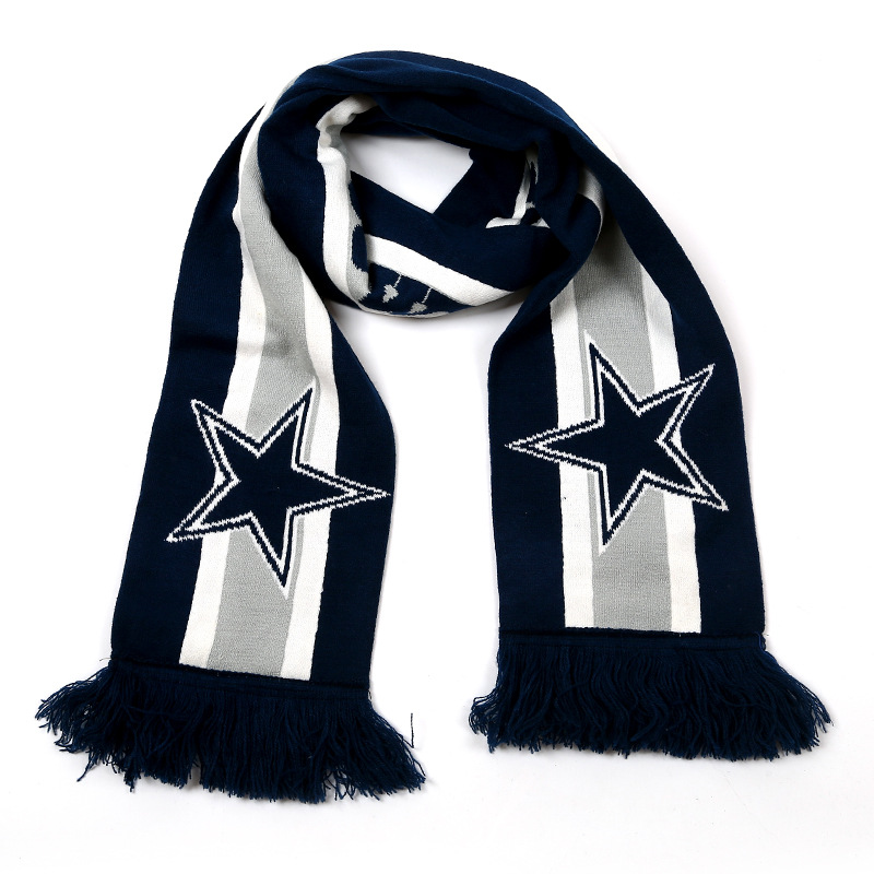 custom nfl fans knitted scarf scarves cheer sport knitted fans scarf football