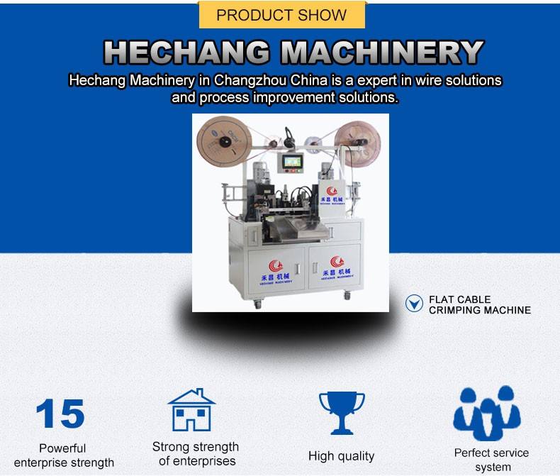China gold supplier HC-20PX 10 pin flat ribbon cable cut strip machine crimping machine manufacturer
