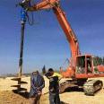 Solar Excavator Hydraulic Earth Auger Ground Screw Pile Driver