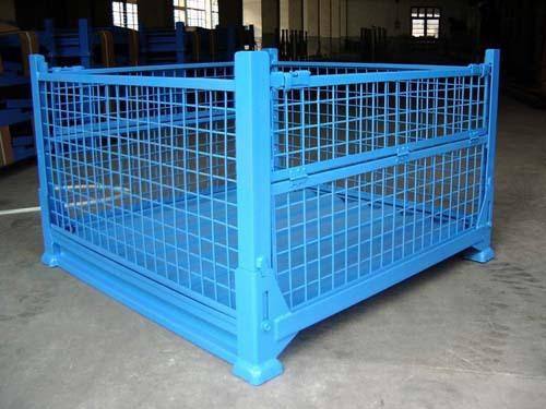 warehouse stainless steel container welded wire metal box galvanized steel wire mesh heavy duty customized warehouse storage box