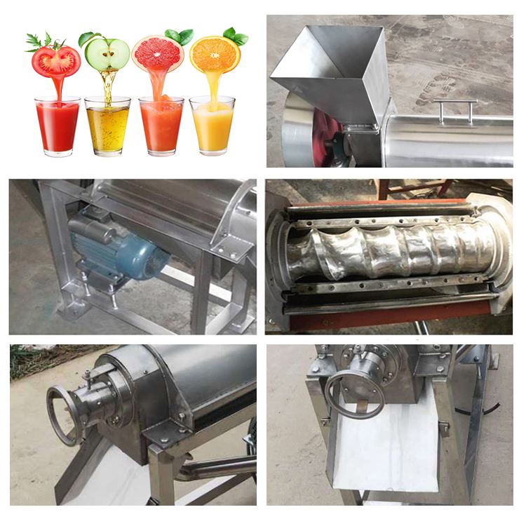 Screw crushing type commercial apple fruit juicer extractor machine