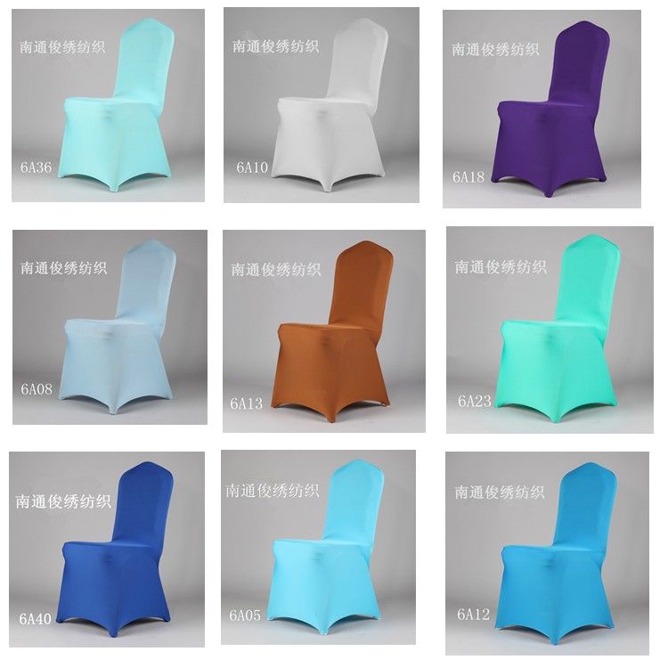 hotsale white chair cover for hotel party cheap chair cloth spandex fancy cover chair with lycra seat cover in colourful design