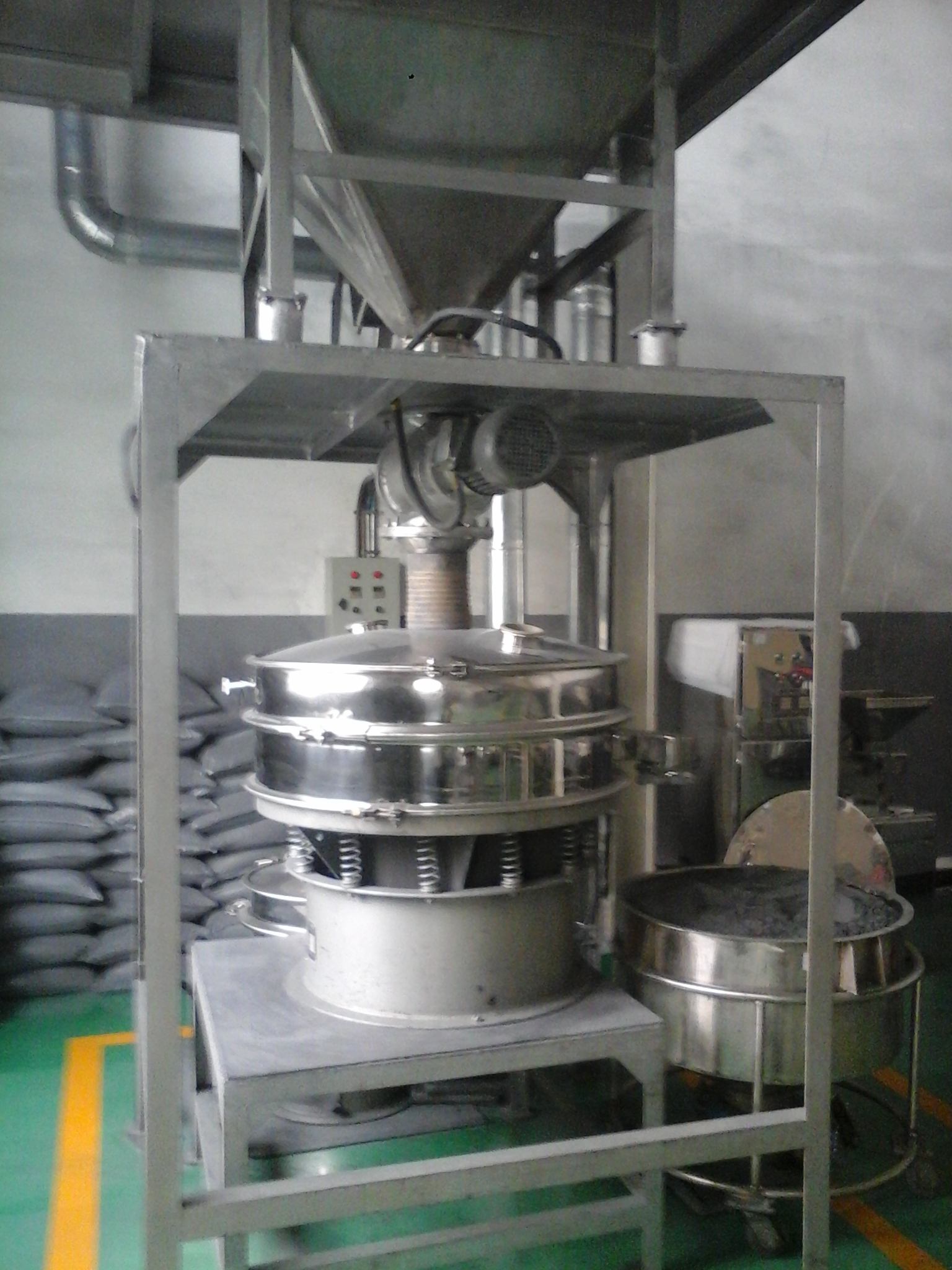 Stainless steel crystal sugar classifier vibrating screen separating thyme powder sieve machine