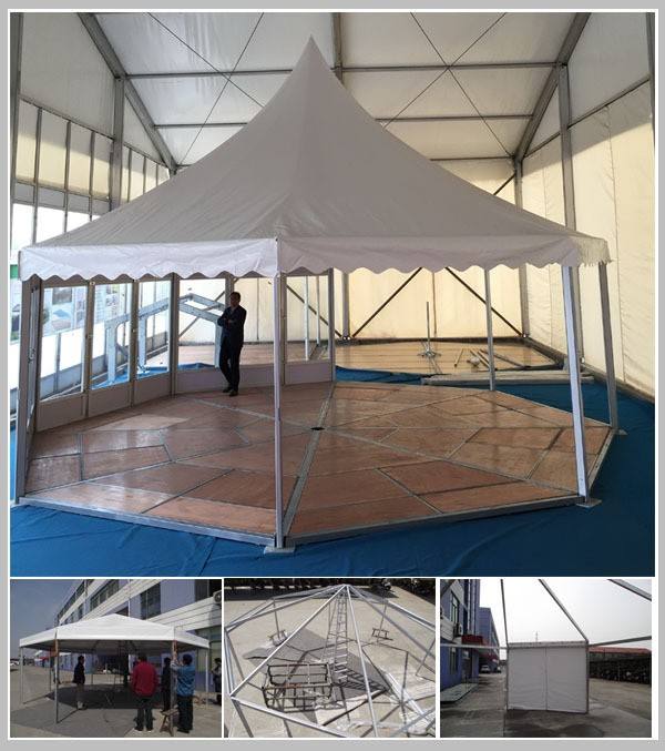 pvc roof fire retardant gazibo hexagon tent for events