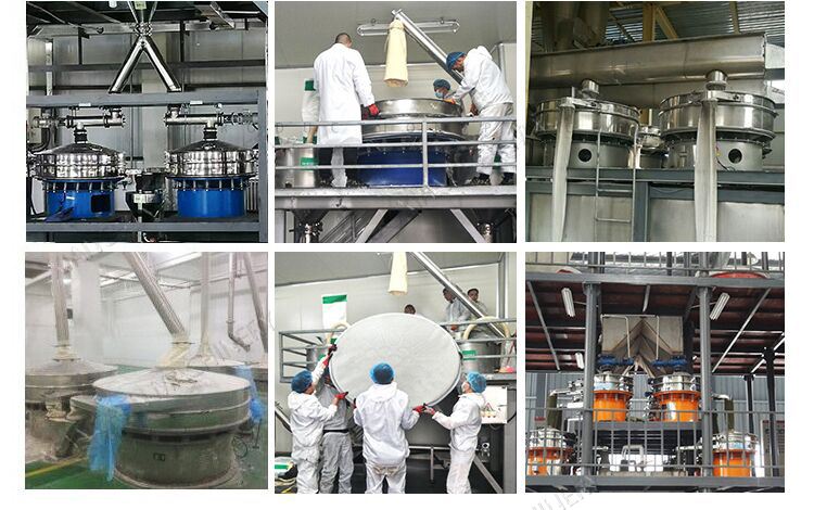 XC 304 stainless steel Vibratory screen separating sieve Pollen Rotary Vibrating Screen machine