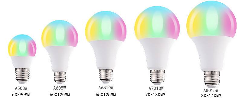 led remote bulb RGB bulb lamp 3w 5w  rainbow color ambience light plastic aluminum cross-border hot selling factory direct sales