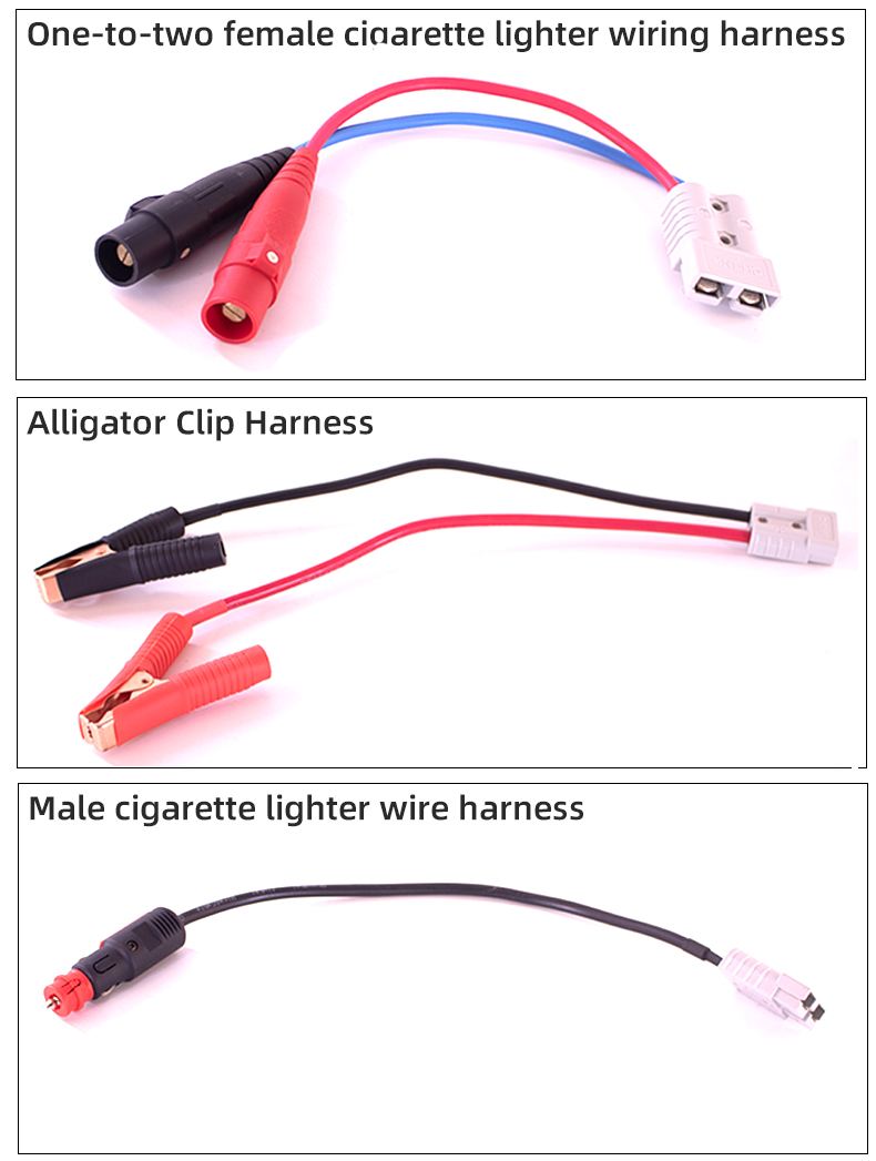 CHENF Battery and Solar 50A Connector With 0.3M Cable 2PIN 50A UPS Power Connector Plug with Ring Terminals