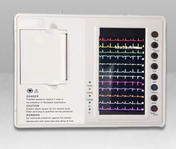 YD-ECG-MK1203D Portable 3 Channel ECG Machine Electrocardiograph with 7 inches color screen