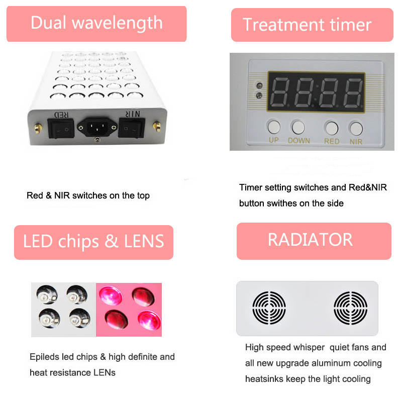 No flicker Wholesale 500W LED Red Light Therapy Panel 660nm 850nm near infrared pdt beauty device
