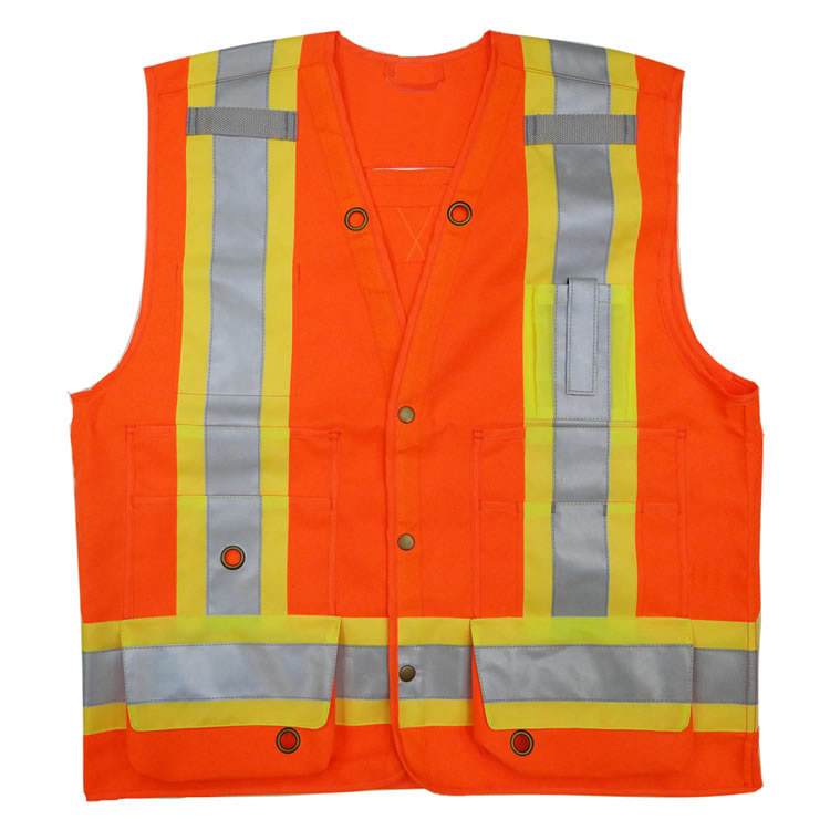 Factory Supply Yellow High Visibility X Back Breathable Hi Vis Construction Surveyor Reflective Safety Vest