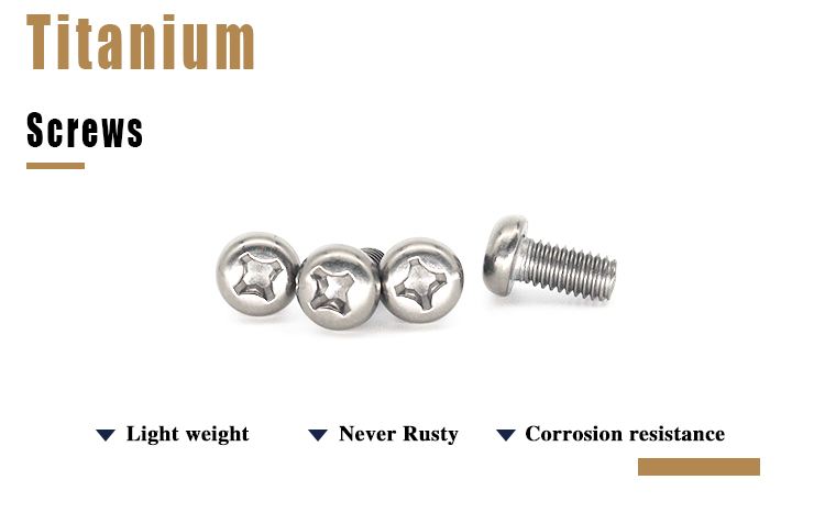 din7985 Cross Recessed Button Head Titanium M6 Screws