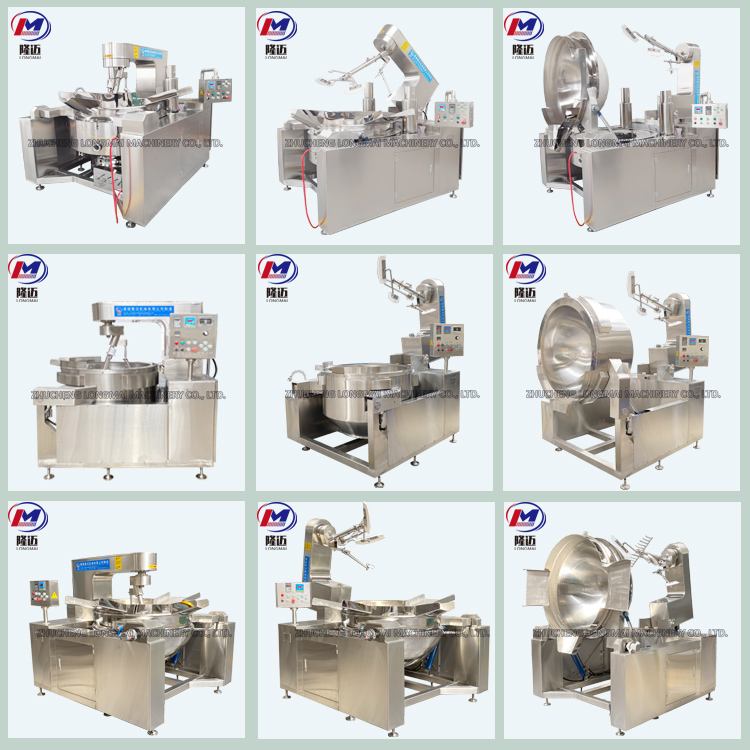 Factory Gas Fired Caramel Sauce Syrup Industrial Cooking Mixer Machine Electric Jacketed Kettle with Agitator Automatic Price