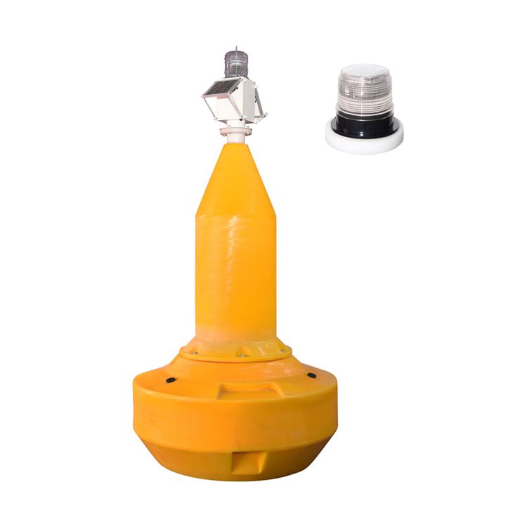 Factory directly plastic floating buoy with marine radar navigation buoy with light