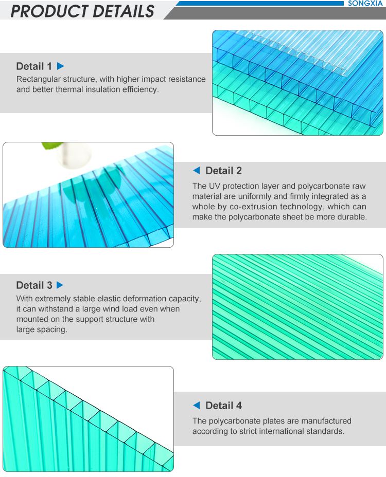 UV Coated Polycarbonate Sun Protection Sheet For House