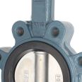 China hot selling SS304 SS316 disc nbr epdm seat dn50 lined ductile butterfly valve lug handle ggg40