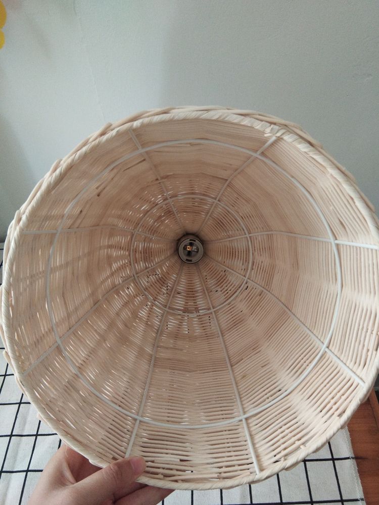 American vintage retro handmade rattan bamboo lamp shade pendant lamp