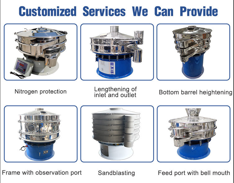 China factory price round pigment flour  electric industrial ultrasonic vibro vibrating screen sieve sifter separator machine