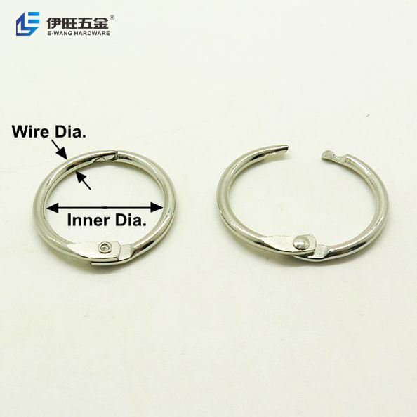 YIWANG Factory Wholesale Office Supplies Stainless Steel Ring 1.5 Inch Silver Loose Leaf Ring