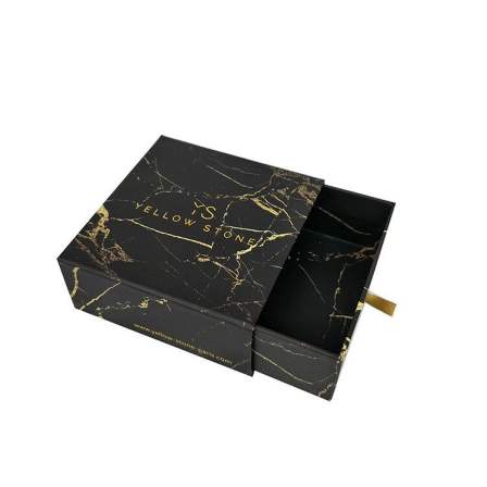 Wholesale Customize Printing Custom Logo Drawer Boxes Hard Rigid Cardboard Sliding Gift Packaging Luxury Jewelry Box With Ribbon