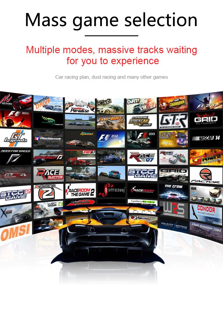 3 screen 3 dof Car Racing game simulator new products 9d VR racing car simulator VR glasses virtual reality