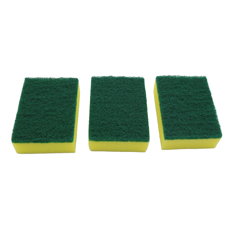 Polyurethane foam scrub abrasive scouring pad cleaning kitchen sponge for dish