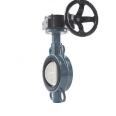 Carbon steel  soft seat WCB wafer type Worm Gear butterfly valve