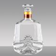 Glass Bottles 500Ml Brandy Liquor Glass Bottle Wine Clear Screw Cap Cork Luxury Customized for XO & Brandy