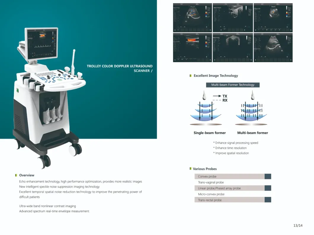 Dw-F5 Trolley ultrasonic system Economical Type 4D Color Doppler Ultrasound Scanner Baby Scan Imaging