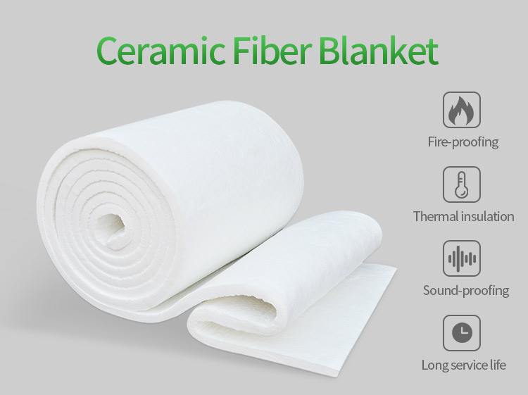 Hot sale heater refractory fireproof white 96kg/m3 1260 25mm ceramic fiber needle blanket