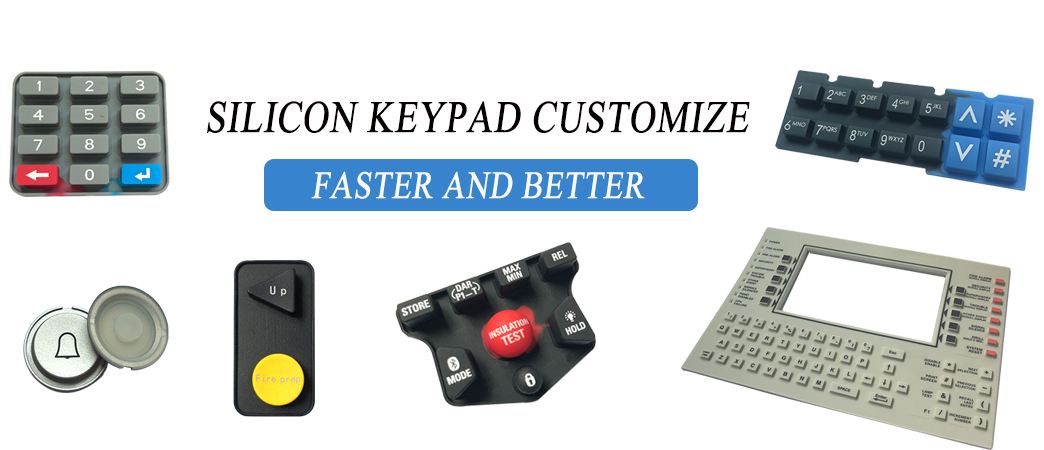 High Quality Colorful Wheelchair  Silicone Rubber Laser Keypad