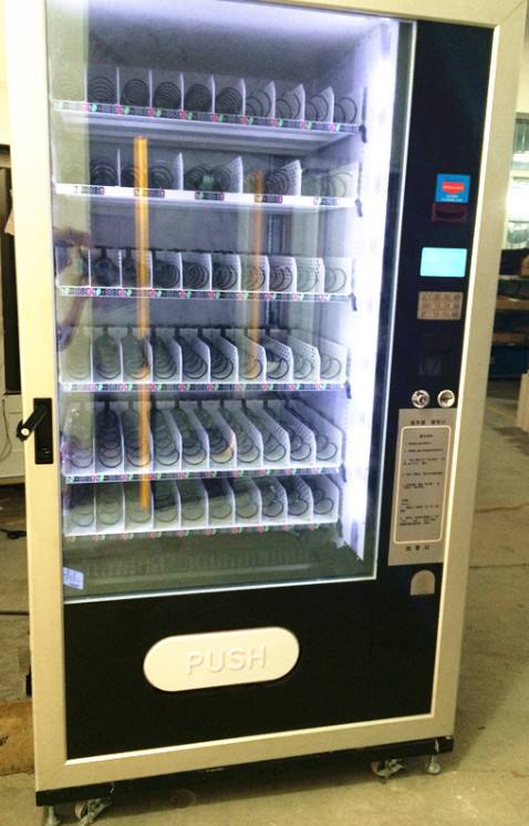 Coin operated Automatic drink and snack vending machine with refrigeration