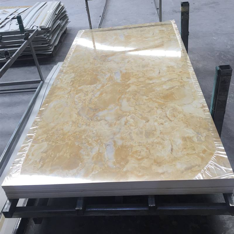 Factory UV wall decoration PVC marble stone panel 3 mm thick plastic sheet