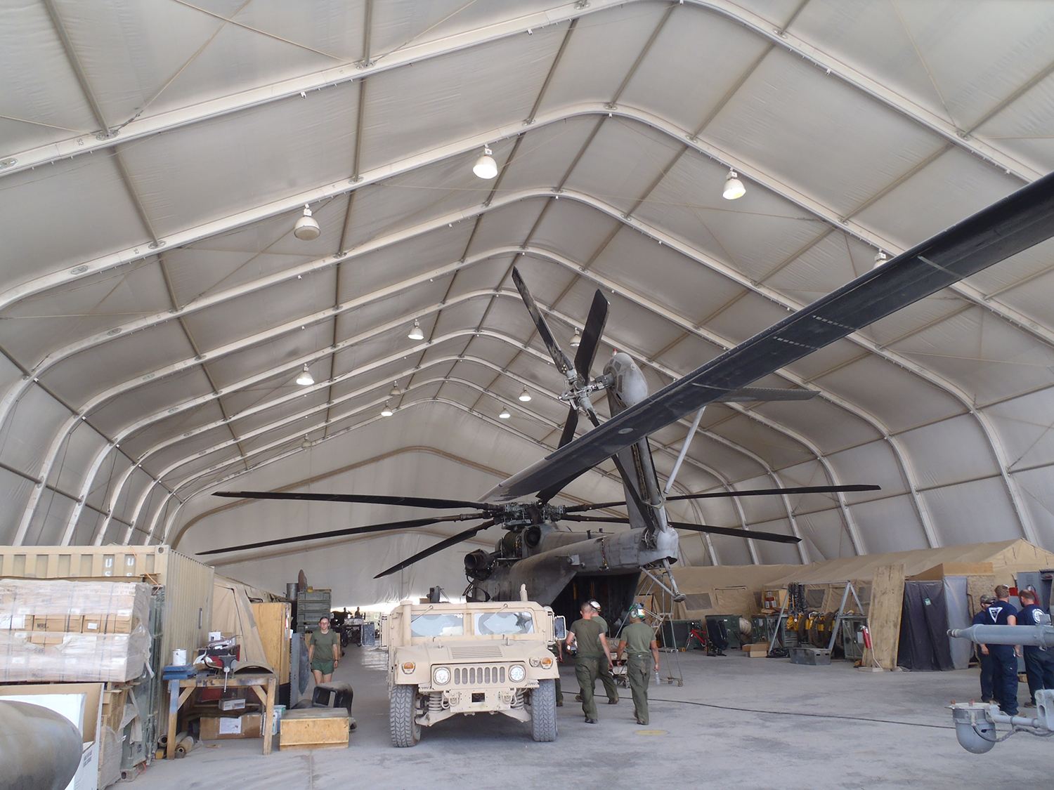 Huge Durable Aluminum Strong Curve TFS Tent For Aircraft Hangar