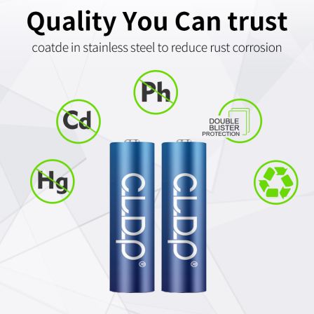 High quality 1.6v Zinc-nickel battery 1800mwh Type-C oem rechargeable electric shaver aa battery