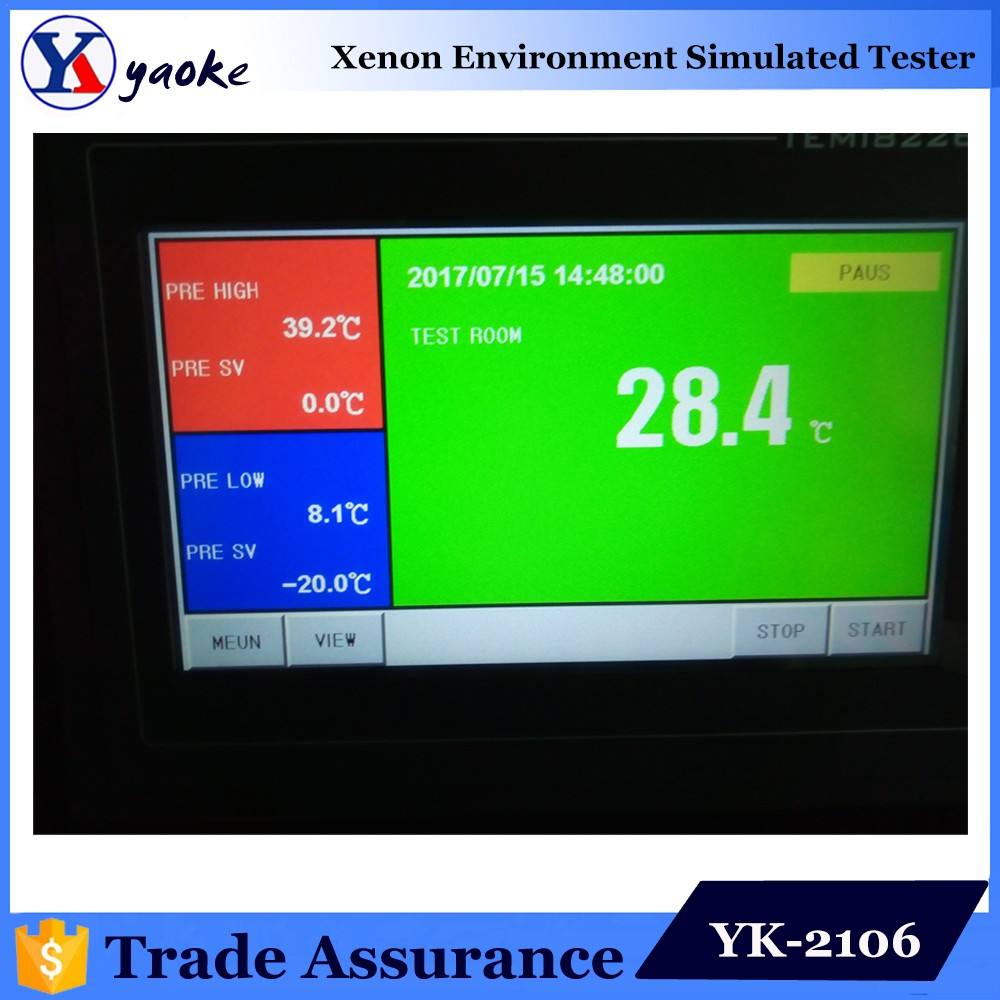 Xenon lamp solar simulated aging test chamber manufacturer price