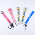 Custom Bulk Sublimation Wristlet Polyester Wrist Key Chain Strap Short Keychain Lanyard with Print Design Logo