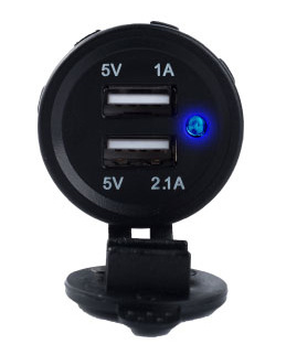 12V Dual Charger Blue Light Usb 3.1A Car Power usb electronics socket