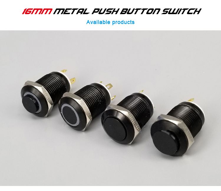 bi-color black led push button switch with RING led for home device fans