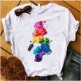 Women T Women Graphic 3D Nail Paint Fashion Cute Printed Top Tshirt Female Tee Shirt Ladies Clothes T-shirt