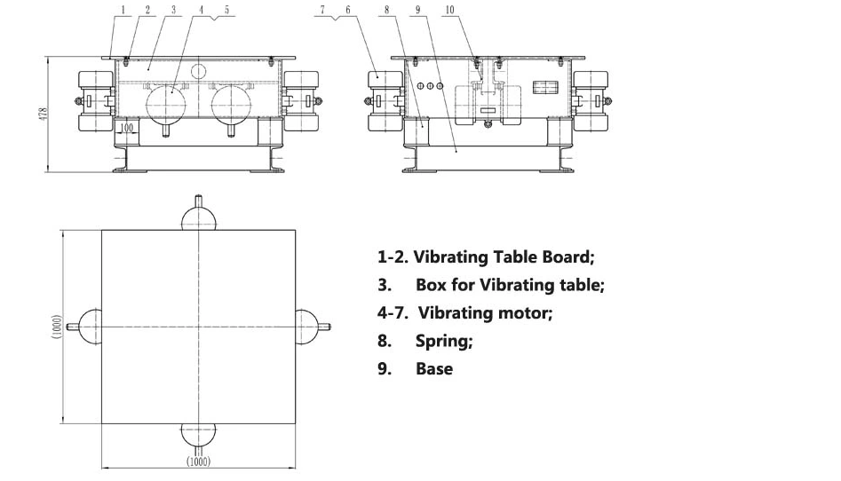 Concrete Mold table vibrator For Tile