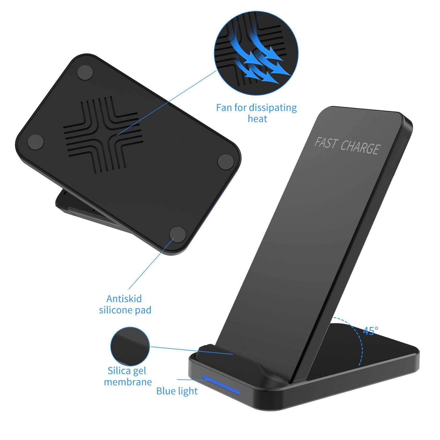 DAZ Magnetic Phone 2 in1 Wireless Charger Magnet Custom Wirelss Charger Station Phone Mount Wireless Charging Stand For Iphone